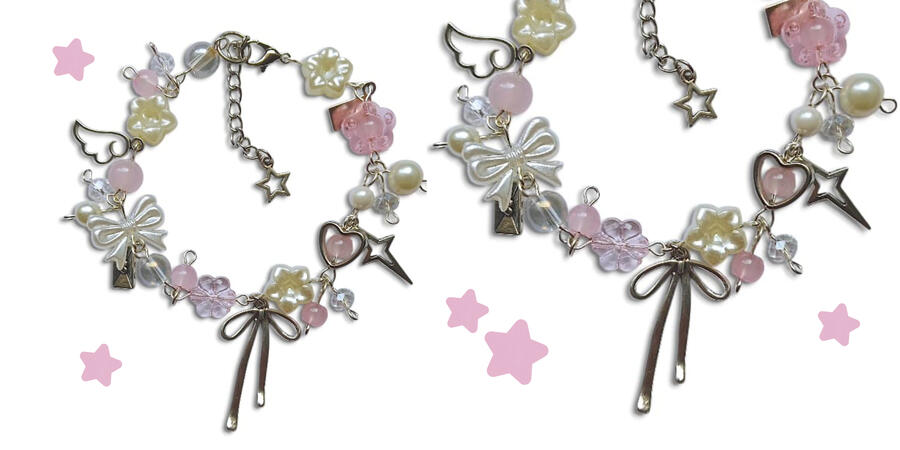 Pink Bow Bracelet - Rs. 600