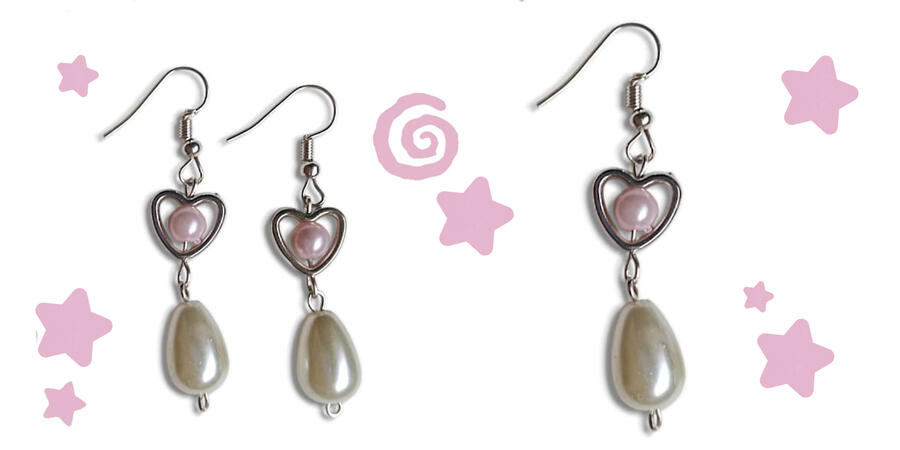 Pearly Love Earrings - Rs. 300